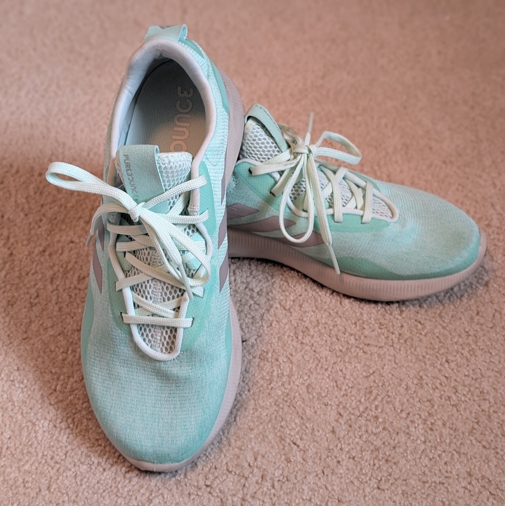 Adidas Women's Light Green and Gray Sneakers - Picture 11 of 11